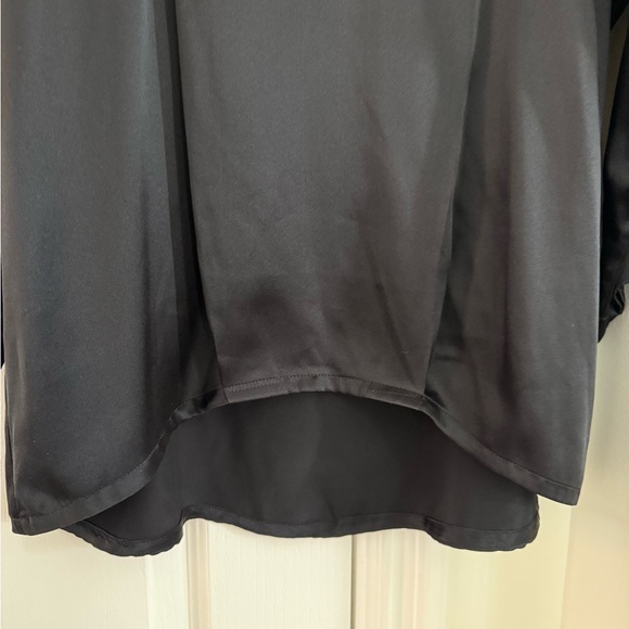 NWT Kal Rieman size large silk v neck tunic blouse with pleat hem - Picture 3 of 7